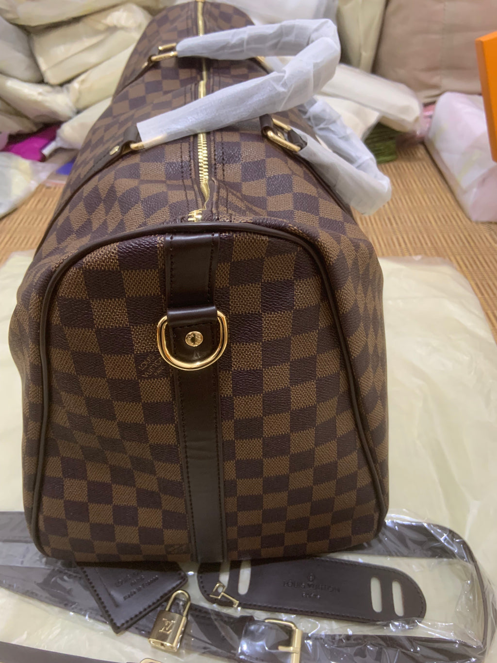 XL Checkered Duffel Bag 55cm
