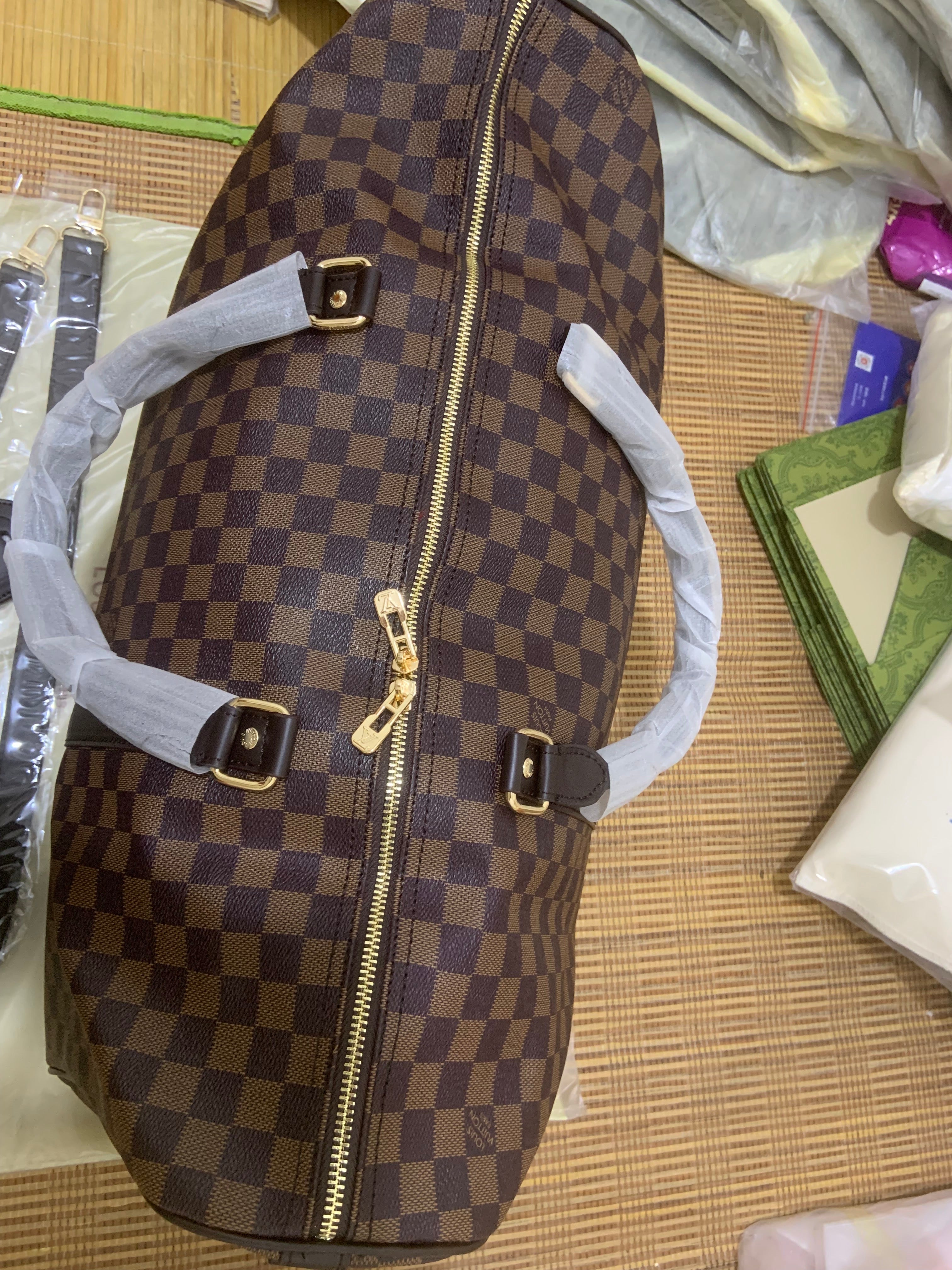 XL Checkered Duffel Bag 55cm